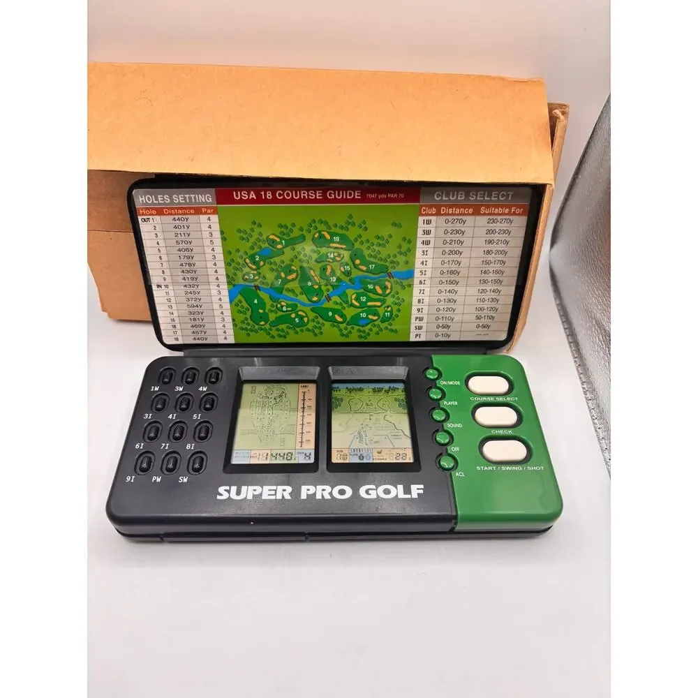 Electronic Super Pro Golf Micro Games of America LCD Video Game 1993 Works VTG